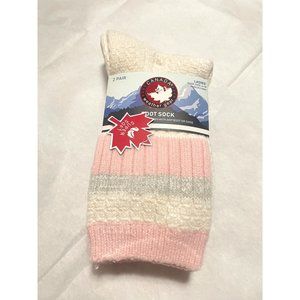 Women Boot Socks CANADA WEATHER GEAR Super Soft 2 Pairs Shoes Size 4-10
